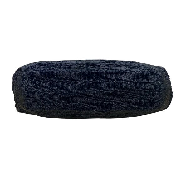 Marguerite Fressé Women’s Black Beaded Gold-Tone Floral Clasp Clutch Bag - Picture 7 of 13